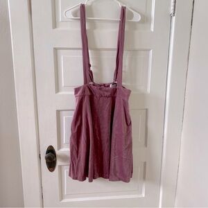 UNIQUE VINTAGE Suspender Under Bust Pink Corduroy Skirt Women's Size L 10-12
